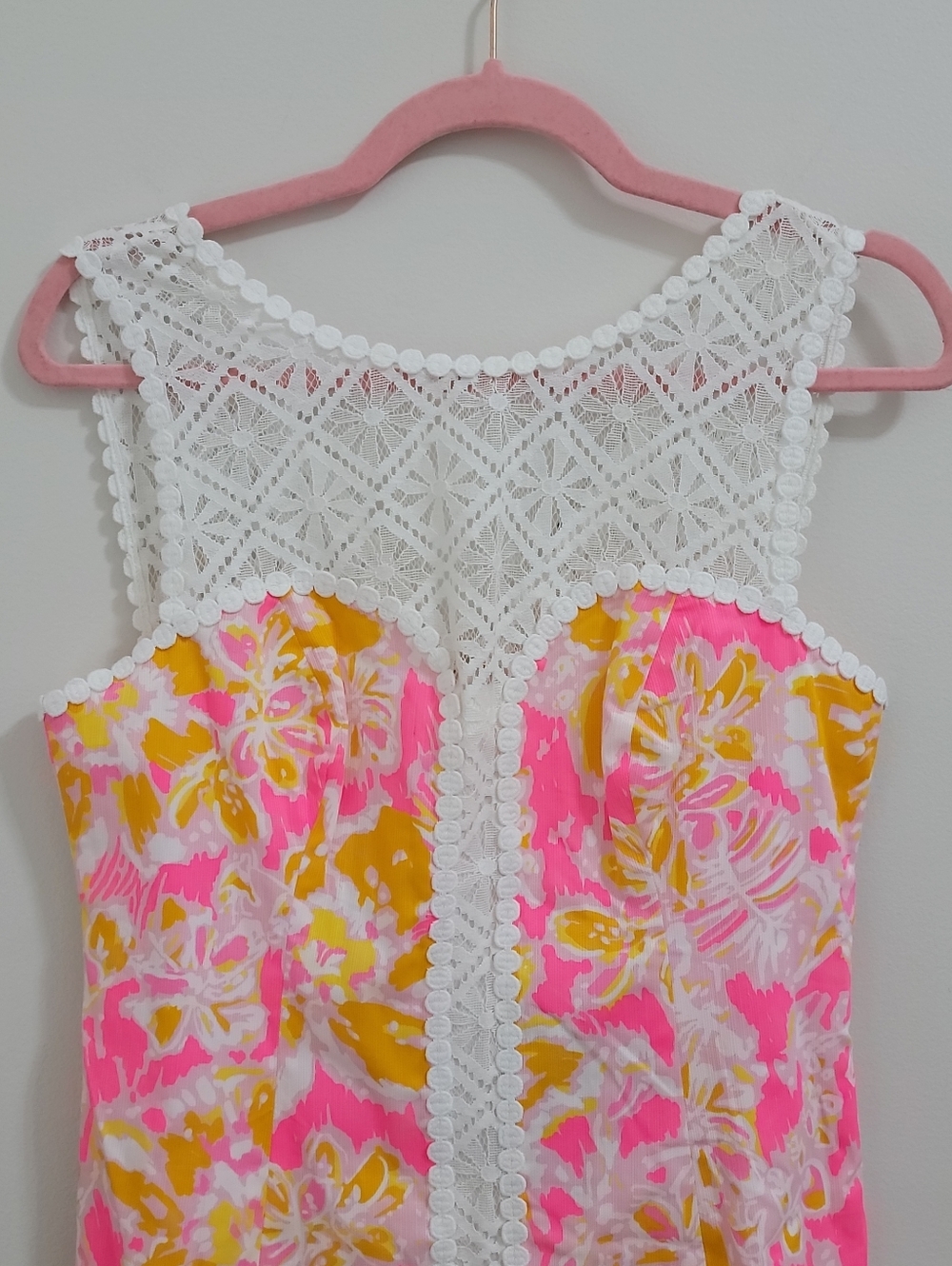 Lilly Pulitzer Pink, Yellow & White Floral Shift Dress - Picture 2 of 8
